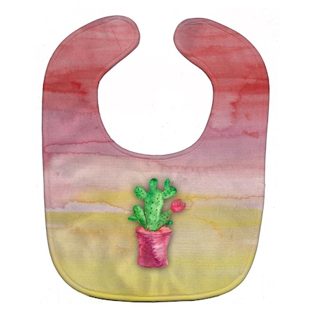 Carolines Treasures Flowering Cactus Watercolor Baby Bib BB7361BIB